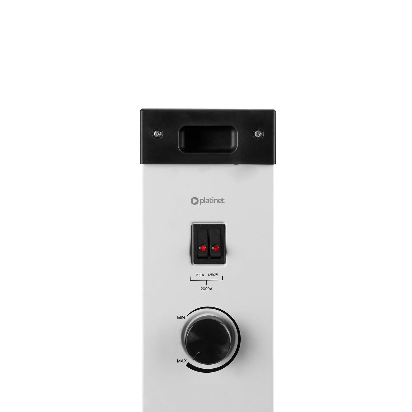 Platinet Elektrische Kachel - 750 W, 1250 W, 2000 Watt - Convectorkachel Elektrisch - Compact & Modern - Wit