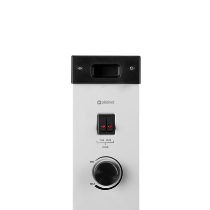 Platinet Elektrische Kachel - 750 W, 1250 W, 2000 Watt - Convectorkachel Elektrisch - Compact & Modern - Wit
