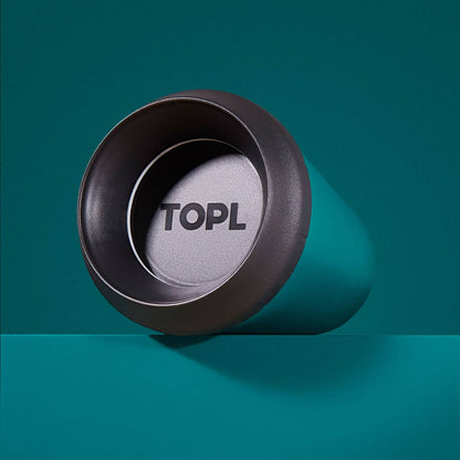 TOPL TPL12TG Leak-proof Thermos Cup - Vacuum Insulated - Stainless Steel - With Smart Lid - 355 ML - Teal Green