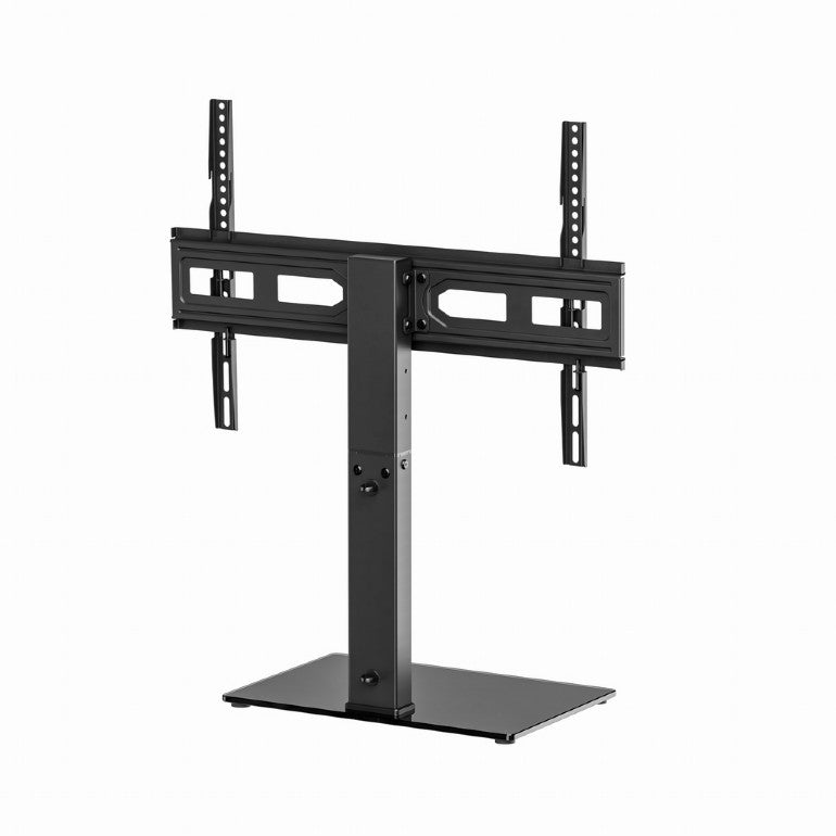 Universele Tafelmodel TV-standaard - Voor 37" tot 75" inch - Draaibaar & In Hoogte Verstelbaar - Zwart Glas - Gembird
