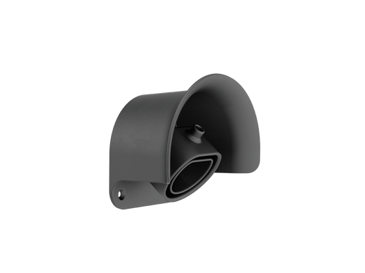 Universele EV Laadkabelhouder Type 2 – Schuine Wandmontage Stekkerhouder – PC/ABS – Weerbestendig – Zwart