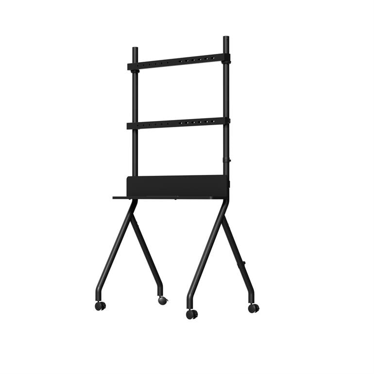 TV Trolley - Verrijdbare TV-vloerstandaard - Voor 55" tot 86" inch - In Hoogte Verstelbaar - Zwart - Gembird
