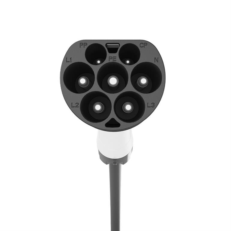 EnerGenie Type 2 Laadkabel - 3-Fase 16A (11 kW) - Beschikbaar in 4m en 8m - Zwart