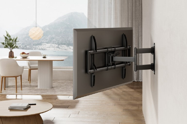 Gembird Full-Motion TV-Muurbeugel - 37" tot 90" inch - Draaibaar & Kantelbaar - Max. 50 kg - Zwart