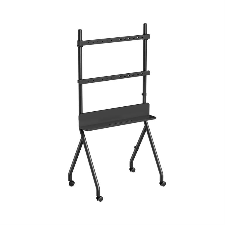 TV Trolley - Verrijdbare TV-vloerstandaard - Voor 55" tot 86" inch - In Hoogte Verstelbaar - Zwart - Gembird