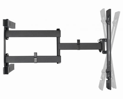 Gembird WM-80ST-05 TV Muurbeugel - Draai- en Kantelbaar  - Voor 37" - 80'' Inch - Tot 50 KG - Zwart