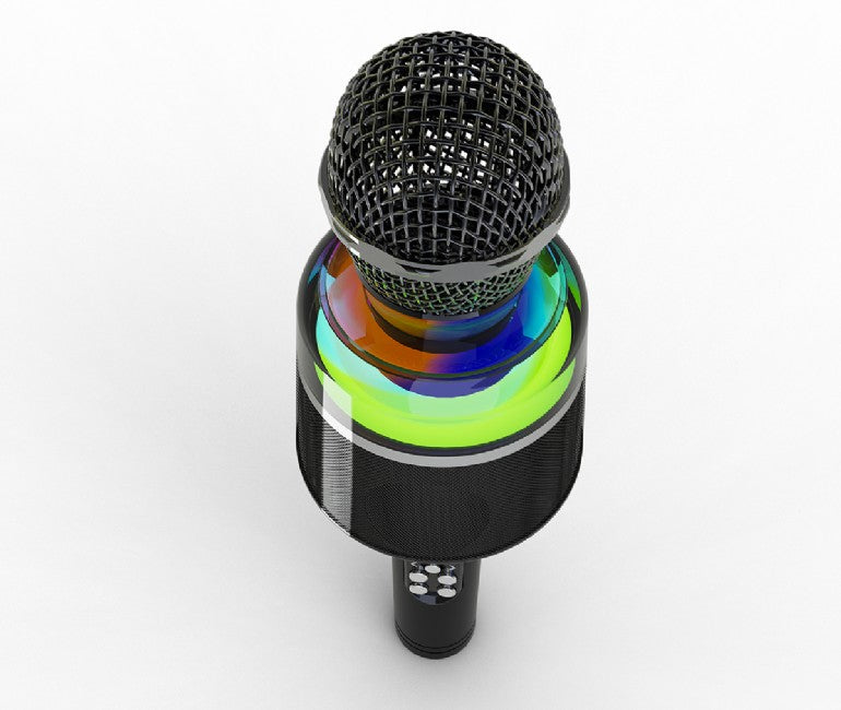 Gembird Draadloze Karaoke Microfoon met Ingebouwde Speaker – Bluetooth, LED Verlichting & Equalizer