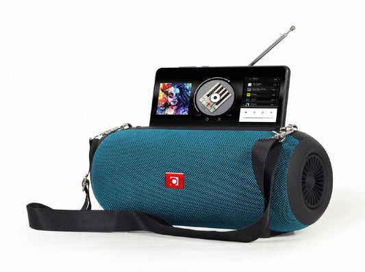 Gembird Draagbare Draadloze Speaker - FM Radio - Tot 7 uur - Bluetooth, AUX, SD kaart en USB - Groen