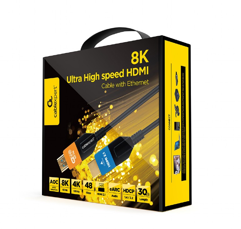 Gembird Ultra High-Speed HDMI AOC Kabel - 8K UHD HDMI 2.1 - Glasvezel met Ethernet
