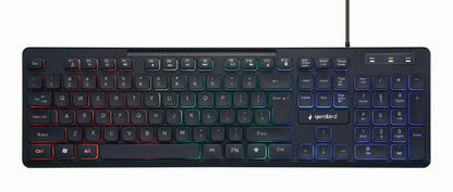 Gembird multimedia toetsenbord - RGB regenboog - Qwerty (US)