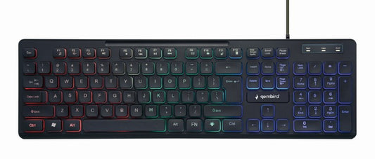Gembird multimedia toetsenbord - RGB regenboog - Qwerty (US)