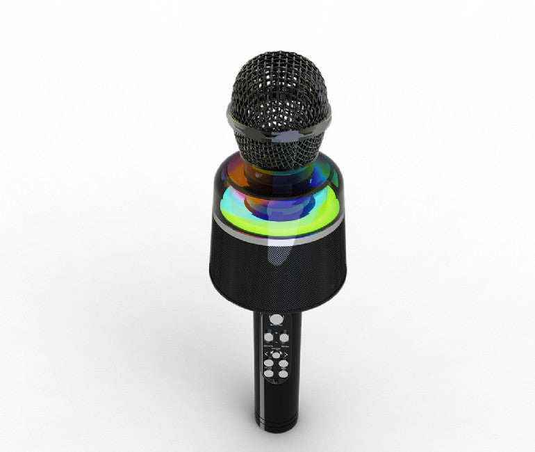 Gembird Draadloze Karaoke Microfoon met Ingebouwde Speaker – Bluetooth, LED Verlichting & Equalizer