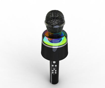 Gembird Draadloze Karaoke Microfoon met Ingebouwde Speaker – Bluetooth, LED Verlichting & Equalizer