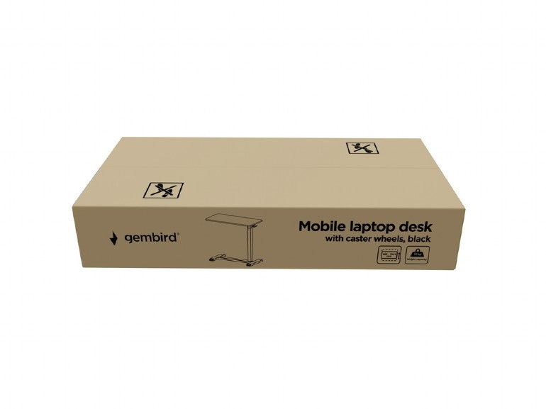 Ergonomische Laptop Bijzettafel - Verrijdbaar en in hoogte verstelbaar - Laptoptafel voor Bed & Bank - Zwart