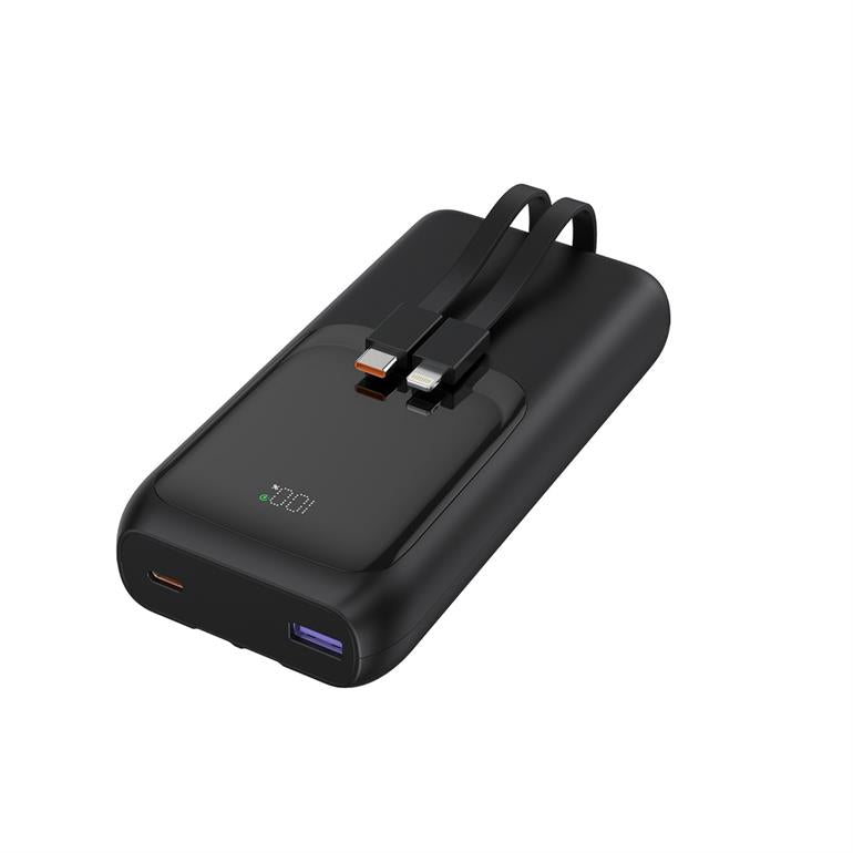 20W Powerbank 20000 mAh - Met geïntegreerde kabels - EnerGenie