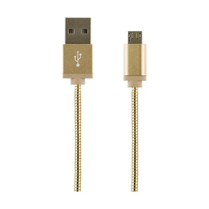 STREETZ IPLH-276 USB to Micro USB Metal Cable - 1 Meter - Gold