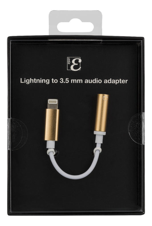 EPZI IPLH-590 Lightning to 3.5mm Audio Adapter, Aluminum Housing - Gold
