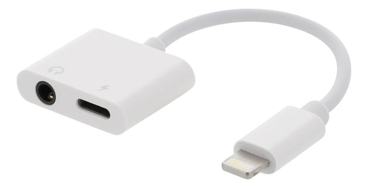 DELTACO EPZI IPLH-594 Lightning auf 3,5-mm-Audioadapter - Weiß