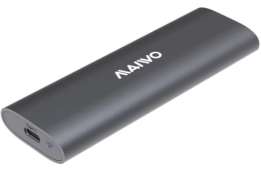 Maiwo K1689 M.2 SATA & NVMe SSD naar USB-C behuizing - USB3.2 Gen2 - 10Gbps - Grijs