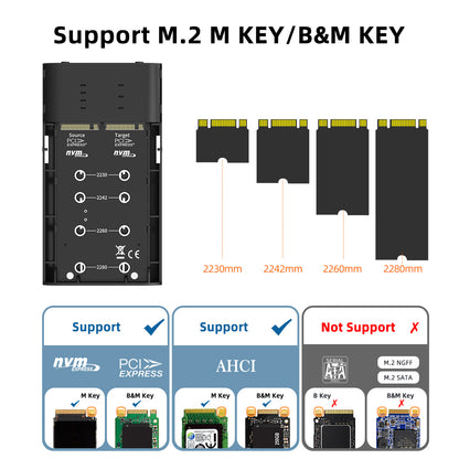 Maiwo K2022P Externe behuizing - NVMe naar NVMe - M.2 NVMe SSD - USB3.2 - 20Gbps