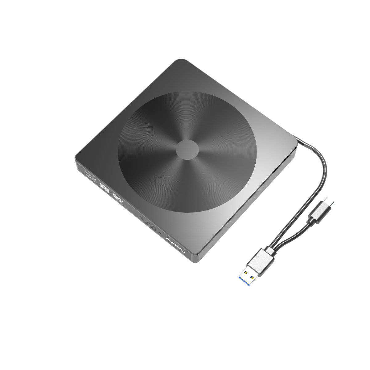 Maiwo K523 Externe DVD/CD Speler - Brander - USB-C, USB 3.0 - Zwart
