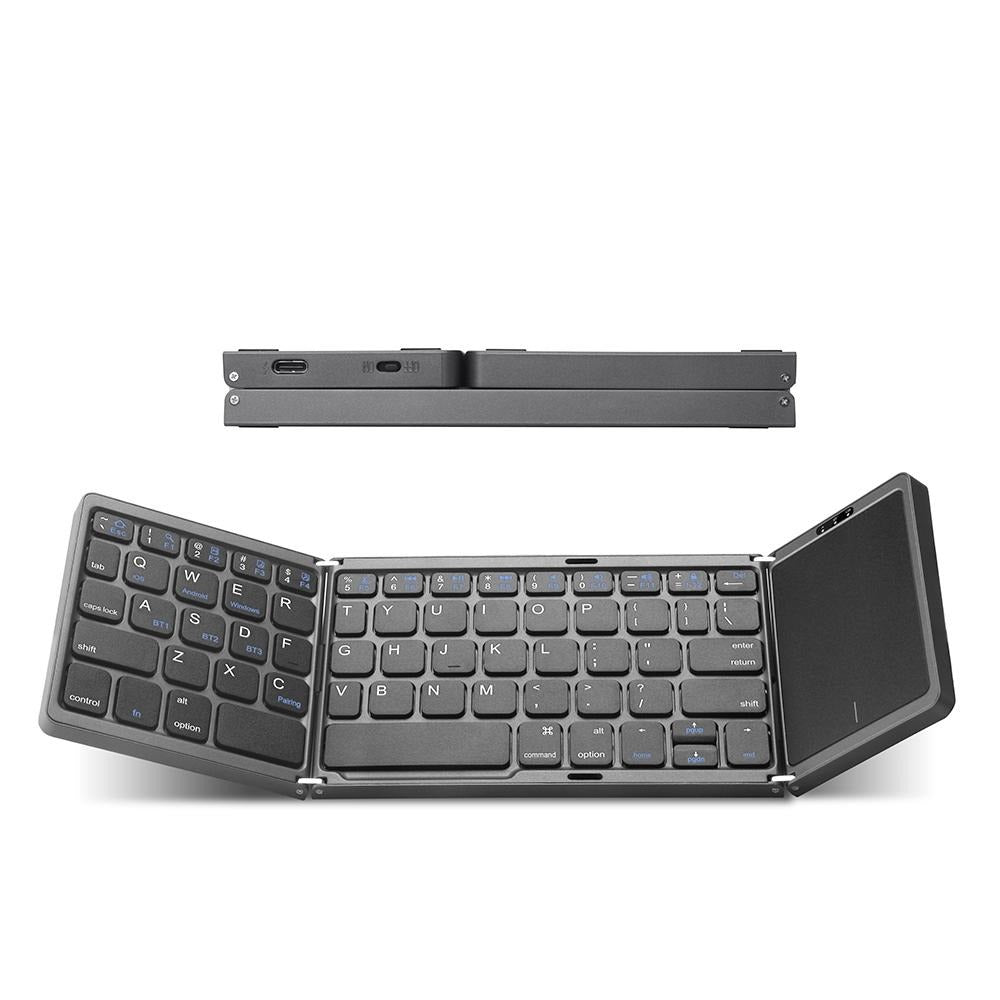 NÖRDIC KB-102 Opvouwbare Toetsenbord - USB-C - Bluetooth 5.0 - US Indeling - 64 Keys - Multipairing - IOS, Android, Windows