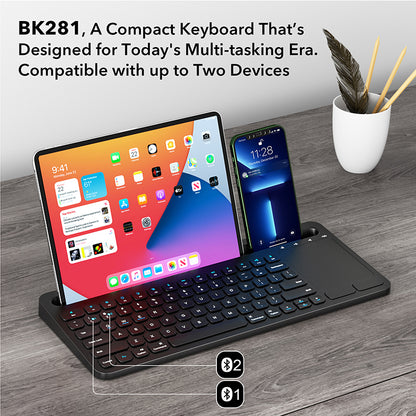 NÖRDIC KB-106 Bluetooth Toetsenbord - Met Touchpad - Geschikt voor iOS, Windows en Android