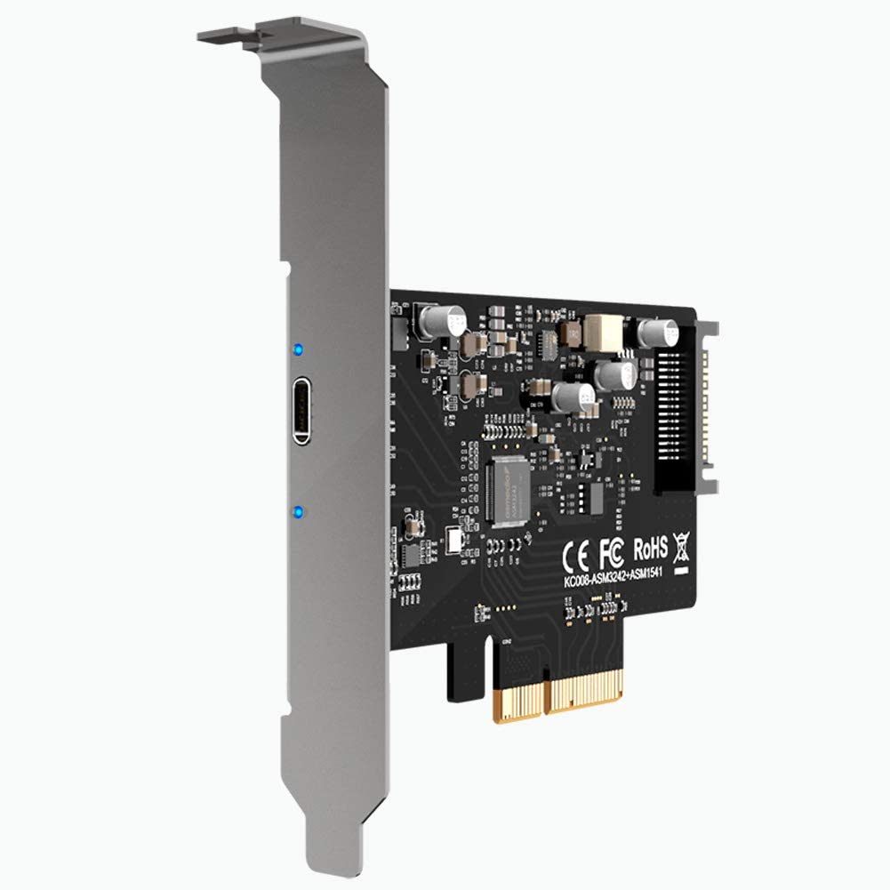 Maiwo KC008 PCI Express x 4 naar 1x USB-C - USB 3.2 Gen 2x2 - 20 Gbps