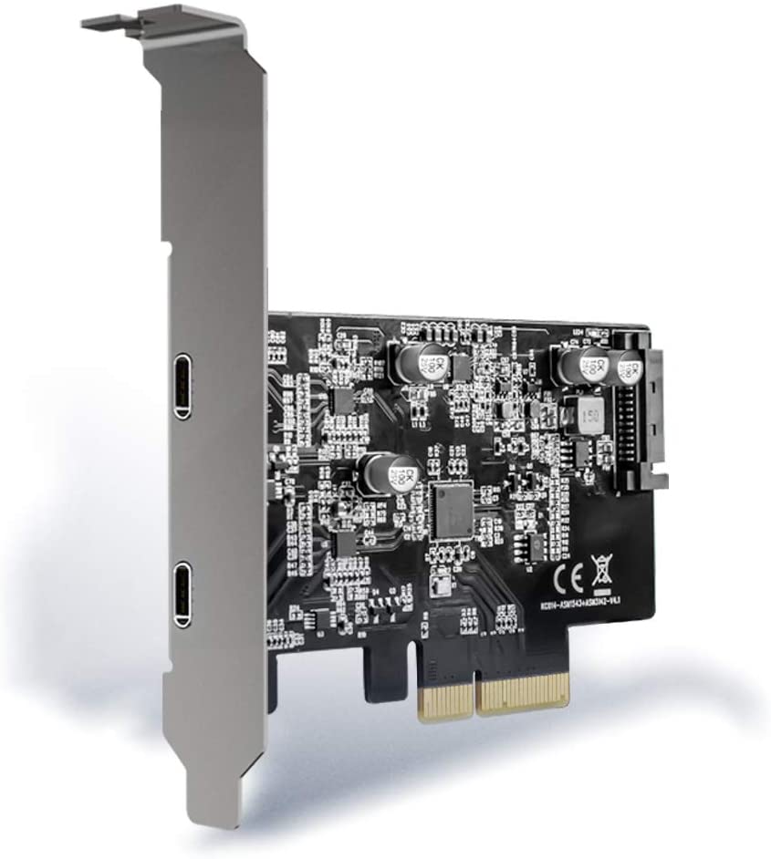 Maiwo KC014 PCI Express x4 naar 2x USB-C - USB 3.1 Gen 2 - 10 Gbps