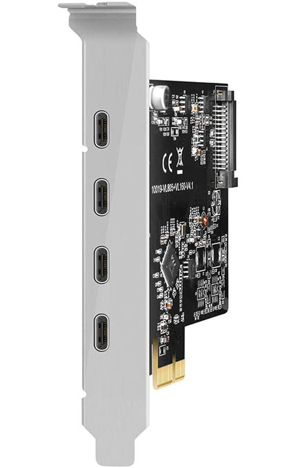 Maiwo KC019 PCI Express x1 naar 4x USB-C 3.1 - 5 Gbps
