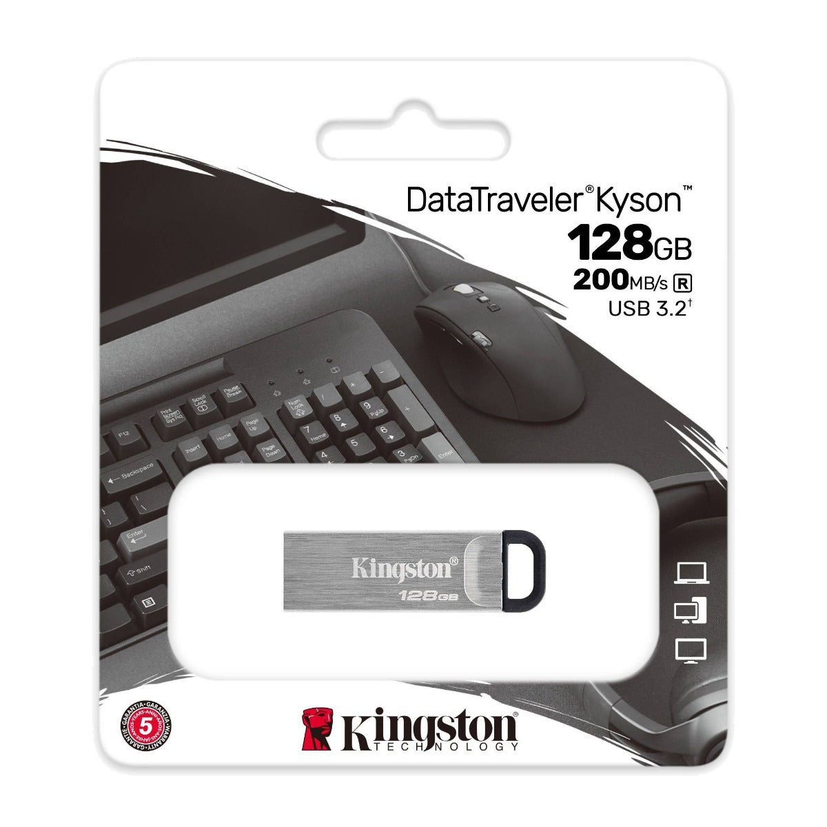 Kingston KING-3327 DataTraveler Kyson - USB 3.2 Gen 1 - USB stick - 128GB