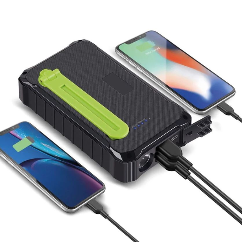 FONTASTIC 262678 SOLAR OUTDOOR POWERBANK - 10000MAH - BLACK SOLAR PANEL - FLASHLIGHT - USB-A - TYPE-C