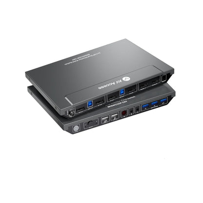 NÖRDIC KVM-133 DisplayPort KVM Switch - Geschikt voor 2 computers - 144hz/165hz/240hz - Zwart