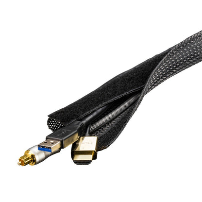DELTACO LDR19 Kabelsok in nylon met klittenband - 5 meter