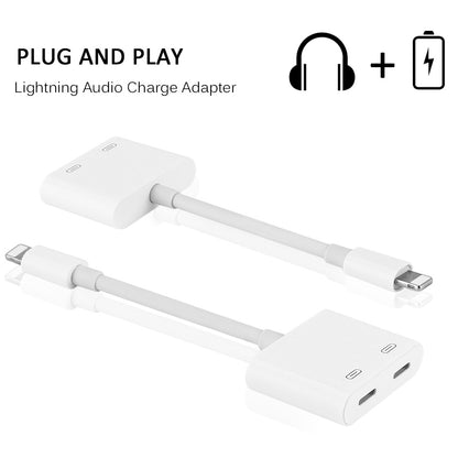 NÖRDIC LGN-102 USB-C adapter to 2x USB-C Lightning, 10 cm, White