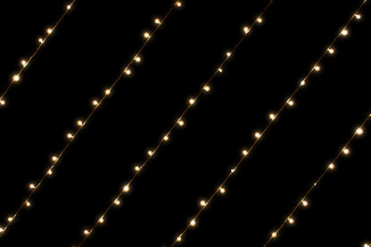 DELTACO LGT-120 LED gordijn - Voor binnen en buiten - 90 x 90cm -Warm wit