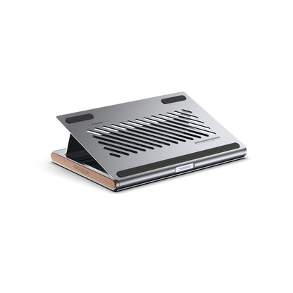 NÖRDIC Draagbare laptop standaard - Aluminium - Geschikt voor Laptop en Tablet - Kantelbaar tot 30 graden - Notebook