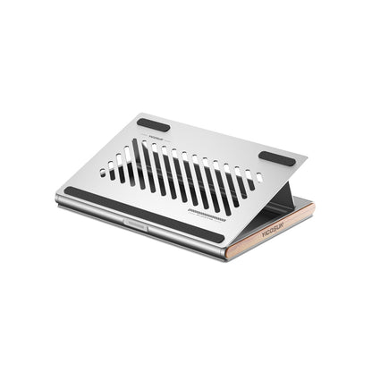 NÖRDIC LH-567 Laptop standaard met Hub - Draagbaar - Aluminium - 2xUSB-A 3.1 - 2xUSB-C - Geschikt voor Laptop en Tablet