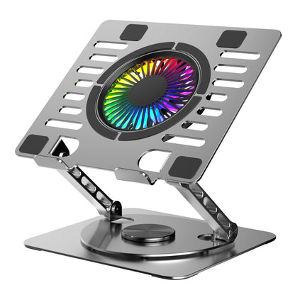 NÖRDIC LH-577 Laptop standaard met ventilator - RGB - Notebook - Draaibaar - 2x USB-A