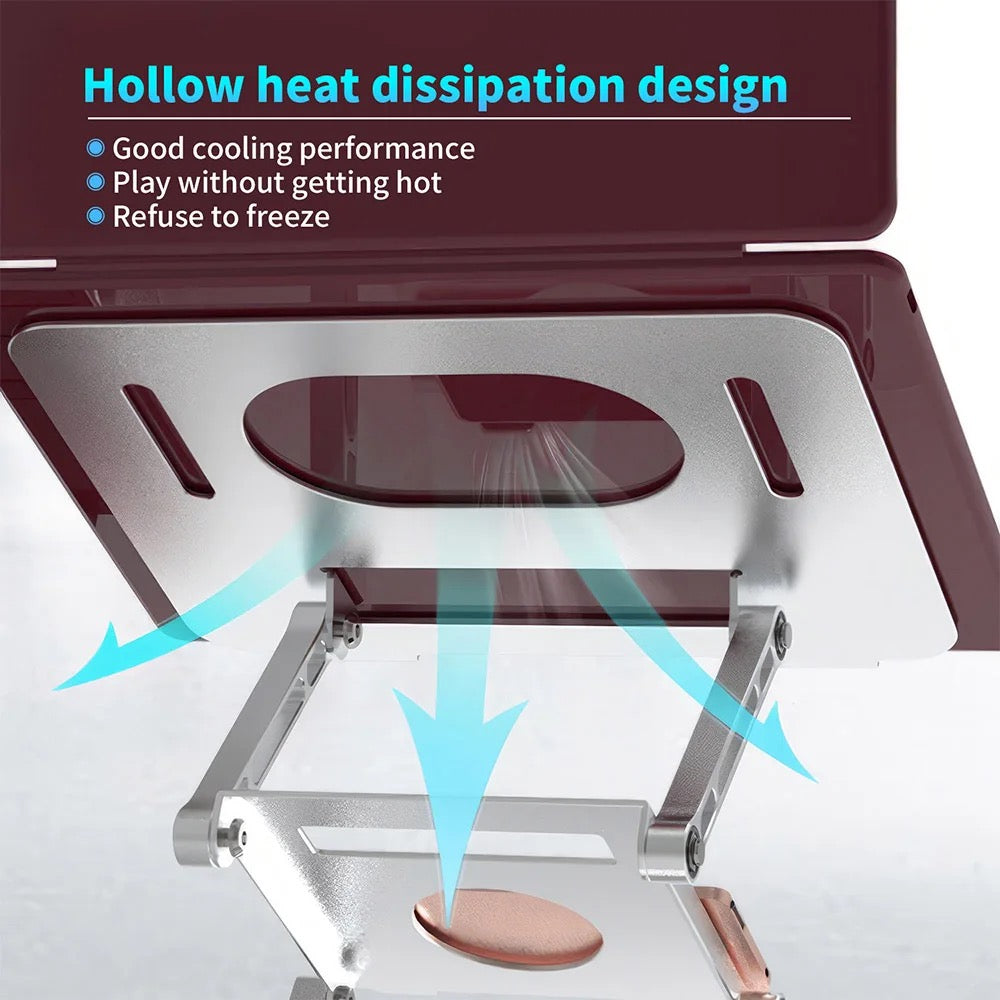 NÖRDIC LH-581 Universele laptop standaard - Aluminium - Geschikt voor Notebook en Smartphone -  Tot 17" schermen