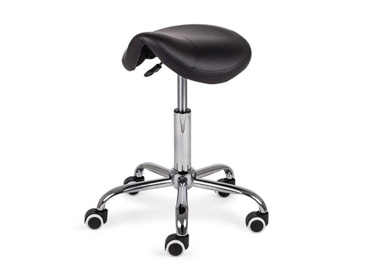 Ergonomische zadelkruk op wielen - in hoogte verstelbaar - Max. belasting 150kg