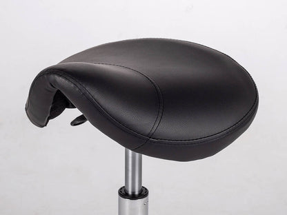 Ergonomic saddle stool on wheels - height adjustable - Max. load 150kg