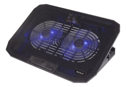 DELTACO LTC-100 Laptop Cooler with 2 Fans - up to 15.6"