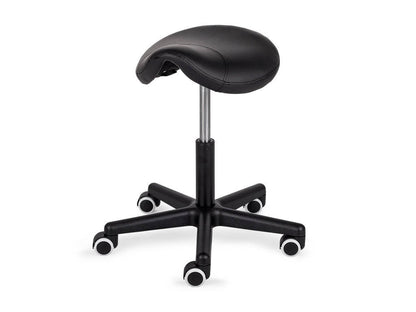 Ergonomic saddle stool on wheels - height adjustable - Max. load 150kg