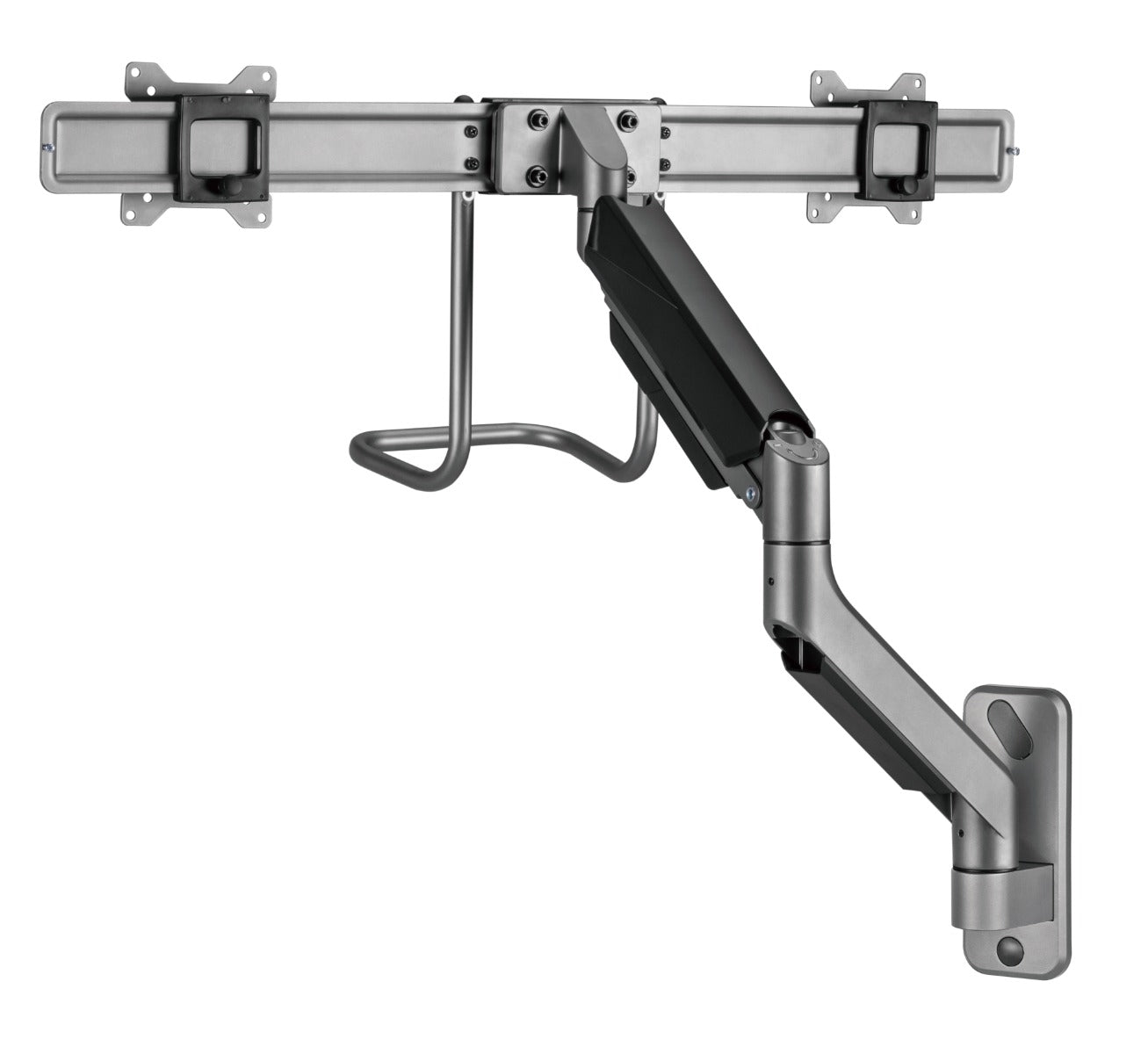 Gembird MA-WA2-02 Wall bracket - For 2 screens - Swivel and tilt - 17”-32” - Black