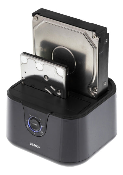 DELTACO MAP-GD35U3 USB 3.0 Dual Docking station for 2.5" and 3.5" SATA drives