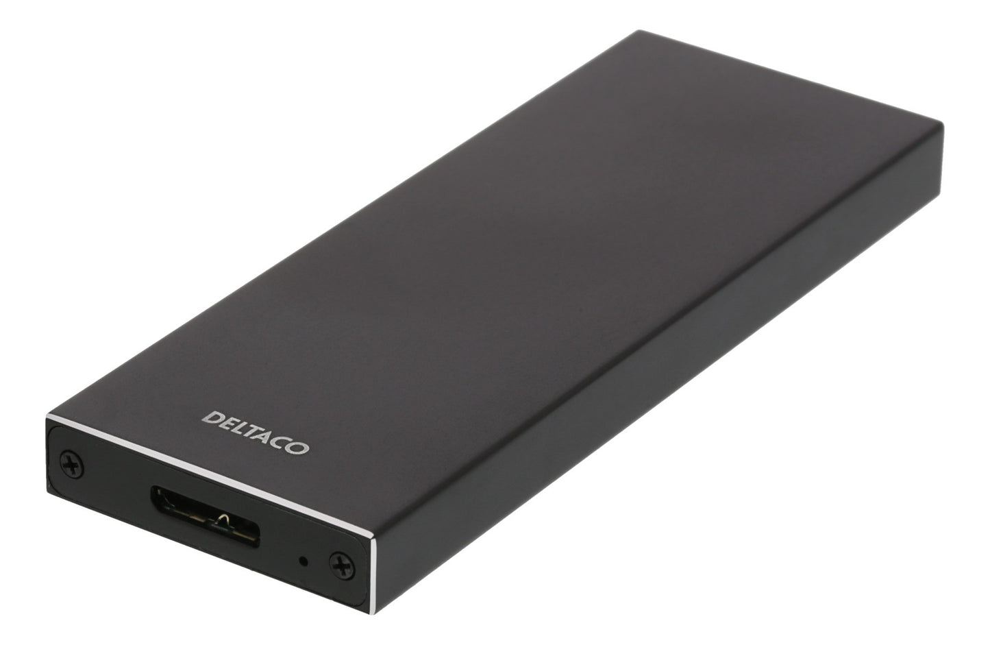 DELTACO MAP-K16N External M.2 SSD Enclosure USB 3.1 Gen 1 -Aluminum - Black