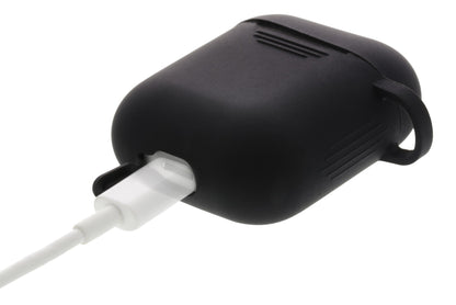DELTACO MCASE-AIRPS001 Zachte siliconen hoes voor oplaadcase AirPods - Gripvriendelijk - Zwart