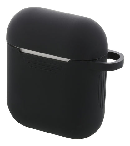 DELTACO MCASE-AIRPS001 Zachte siliconen hoes voor oplaadcase AirPods - Gripvriendelijk - Zwart