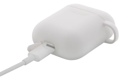 DELTACO MCASE-AIRPS002 Zachte siliconen hoes voor oplaadcase AirPods - Gripvriendelijk - Wit
